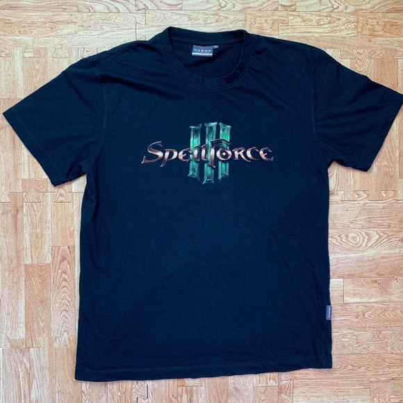 Spell Force III/3 Shirt Black Mens Size Large Promo Game Logo Graphic Tee - Picture 1 of 10